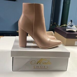 Taupe Heeled Boots from Windsor (Obsession Games)